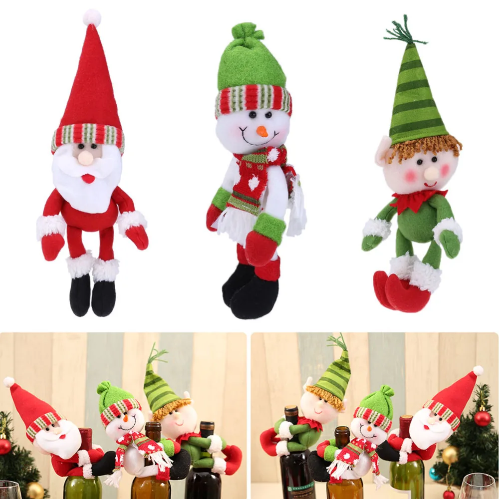 Santa Claus Wine Bottle Cover Snowman/Elf Doll Dinner Table Decoration Bottle Holder Christmas Decorations for Home New Year's
Santa Claus Wine Bottle Cover Snowman/Elf Doll Dinner Table Decoration Bottle Holder Christmas Decorations for Home New Year's