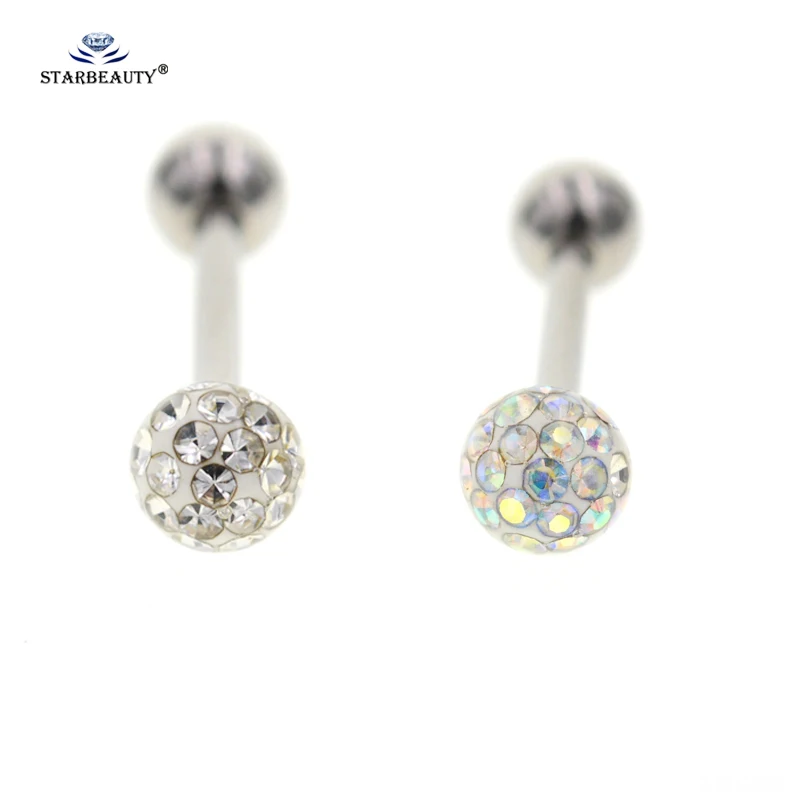 1 قطعة الكمال قوس قزح الكرة اللسان ثقب حلقة سحب الحلمة ثقب اللولب ثقب اللسان Pircing بيجو Tongpiercing أقراط Body Jewelry Aliexpress