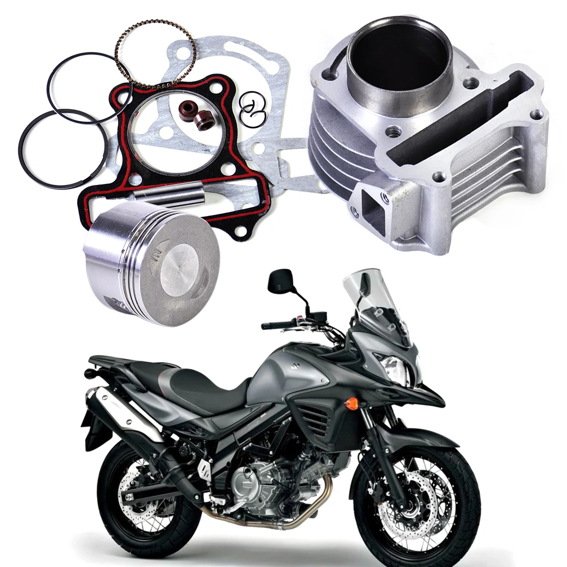 Image New Set 47mm Big Bore Kit Cylinder Piston Rings fit for GY6 50cc to 80cc 4 Stroke Scooter Moped ATV with 139QMB 139QMA engine