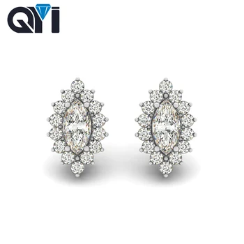 QYI 925 Sterling Silver Lady Stud Earrings Marquise Cut Wedding Anniversary Princess Stud Earrings Support 18K Customization
QYI 925 Sterling Silver Lady Stud Earrings Marquise Cut Wedding Anniversary Princess Stud Earrings Support 18K Customization