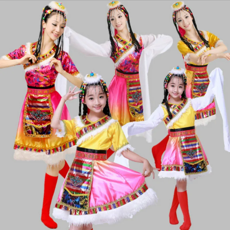 New models Tibetan dance costume costumes Mongolian minority children long sleeves Tibetan dress stage performance clothing
New models Tibetan dance costume costumes Mongolian minority children long sleeves Tibetan dress stage performance clothing