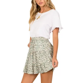 Faldas Mujer Moda summer skirt Womens Bohemian Floral Print Tie Up jupe femme Waist Summer Beach Ruffle Flowy summer skirt 
Faldas Mujer Moda summer skirt Womens Bohemian Floral Print Tie Up jupe femme Waist Summer Beach Ruffle Flowy summer skirt