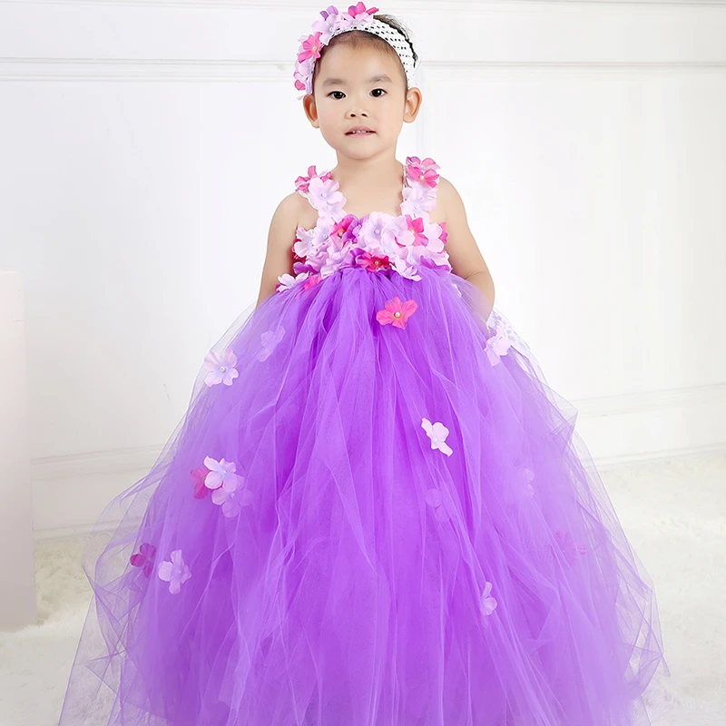2018 Top quality Flower Girl Dresses for wedding White and Purple 2-8year Flower Draped Ball Gown Evening Dress Children Prom
2018 Top quality Flower Girl Dresses for wedding White and Purple 2-8year Flower Draped Ball Gown Evening Dress Children Prom