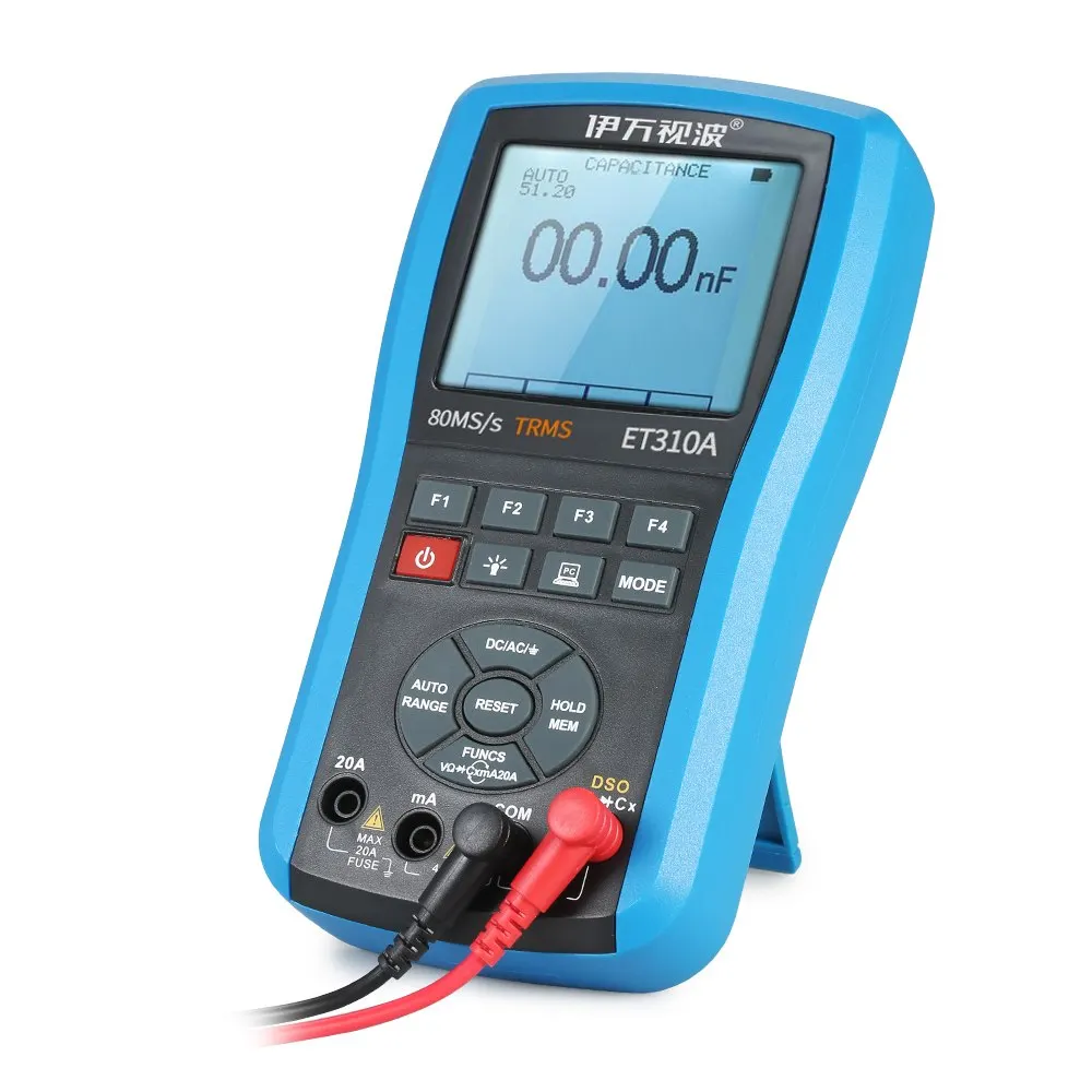 2 in 1 20MHz 80MS/s Digital Storage Oscilloscope DSO Scope Meter True RMS Multimeter logic analyzer USB Communication Function
2 in 1 20MHz 80MS/s Digital Storage Oscilloscope DSO Scope Meter True RMS Multimeter logic analyzer USB Communication Function