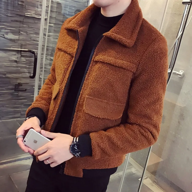 Winter men's new cotton-padded jacket coat and small jacket Youth fashion personality fashion fur coat men's slim short thick 
Winter men's new cotton-padded jacket coat and small jacket Youth fashion personality fashion fur coat men's slim short thick