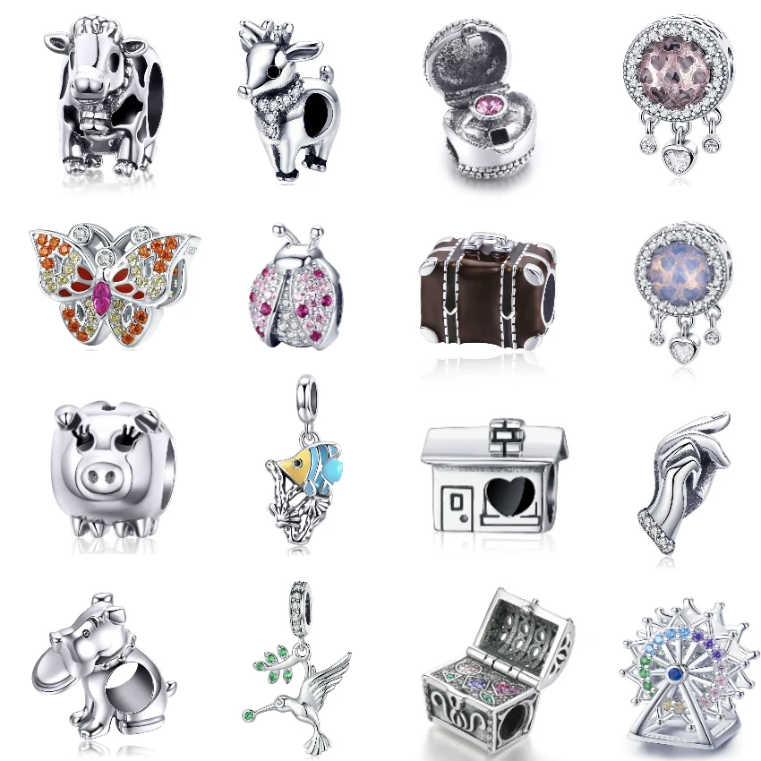 925 Sterling Silver Animal Beads fit Original Pandora Bracelet Surprise Box Charm Butterfly Cow Charm Beads for Jewelry Making 
925 Sterling Silver Animal Beads fit Original Pandora Bracelet Surprise Box Charm Butterfly Cow Charm Beads for Jewelry Making