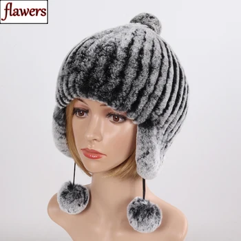 New Winter Russian Women Natural Rex Rabbit Fur Pompoms Hat Lady Thick Warm Real Rex Rabbit Fur Bomber Hats Knitted Outdoor Cap
New Winter Russian Women Natural Rex Rabbit Fur Pompoms Hat Lady Thick Warm Real Rex Rabbit Fur Bomber Hats Knitted Outdoor Cap