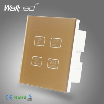 4 Gang 1 Way Curtain Switch Wallpad Gold Crystal Glass Switch 4 Gang Touch Double Control Curtain Window Shutter Blinder Switch
4 Gang 1 Way Curtain Switch Wallpad Gold Crystal Glass Switch 4 Gang Touch Double Control Curtain Window Shutter Blinder Switch