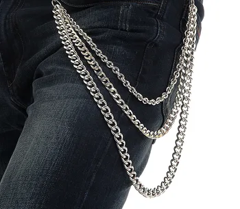 20PCS Fashion Punk Hip-hop Trendy Belt Waist Chain Multilayer Male Pants Chain Men Jeans Punk Silver Metal Pants Chains
20PCS Fashion Punk Hip-hop Trendy Belt Waist Chain Multilayer Male Pants Chain Men Jeans Punk Silver Metal Pants Chains