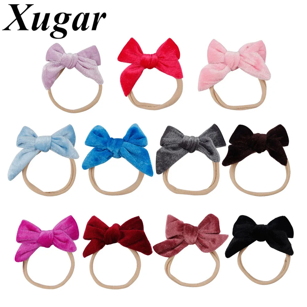 Cute Velvet Hair Bow Headbands for Newborn Kids Soft Elastic Nylon Hair Bands Kids Knotted Headwear Girls Hair Accessories
Cute Velvet Hair Bow Headbands for Newborn Kids Soft Elastic Nylon Hair Bands Kids Knotted Headwear Girls Hair Accessories