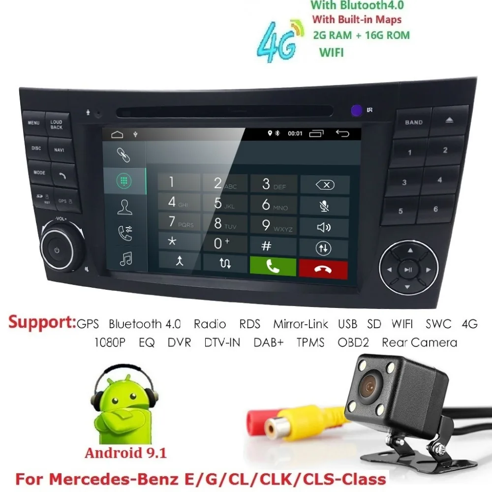 Android 9.0 7" GPS Navi Car DVD Radio Player Stereo for Mercedes-Benz W211 G ClS steering wheel Bluetooth HD-DVB-T DVR rear cam
Android 9.0 7" GPS Navi Car DVD Radio Player Stereo for Mercedes-Benz W211 G ClS steering wheel Bluetooth HD-DVB-T DVR rear cam