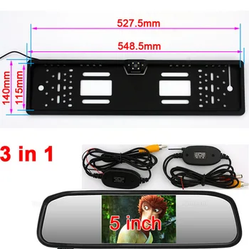Vehicle reverse Wireless camera Monitor European License Plate Frame Backup Car Licence Number Plate Rear View Reverse parcking
Vehicle reverse Wireless camera Monitor European License Plate Frame Backup Car Licence Number Plate Rear View Reverse parcking