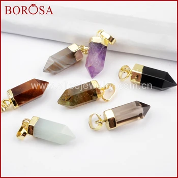 BOROSA 10PCS Natural Stone Crystal Point Multi-kind Stones Faceted Pendant Beads Gems Mixed Color Jewelry for Women WX906
BOROSA 10PCS Natural Stone Crystal Point Multi-kind Stones Faceted Pendant Beads Gems Mixed Color Jewelry for Women WX906