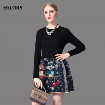 2018 Winter Fashion Christmas Party Vestidos Dress Women Knitted Patchwork Long Sleeve A-Line Casual Cute Sweet Dress De Fiesta
2018 Winter Fashion Christmas Party Vestidos Dress Women Knitted Patchwork Long Sleeve A-Line Casual Cute Sweet Dress De Fiesta