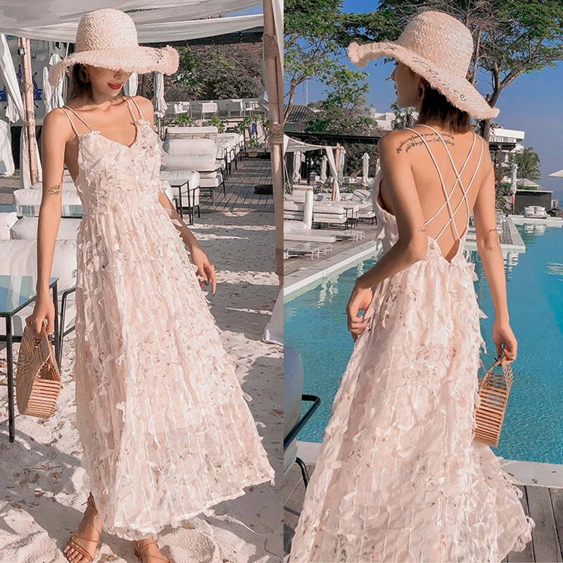 2019 Summer Women Dresses Boho Bohemian Backless Spaghetti Strap Korean Print Maxi Holiday Beach Long Flare Dress For Women
2019 Summer Women Dresses Boho Bohemian Backless Spaghetti Strap Korean Print Maxi Holiday Beach Long Flare Dress For Women