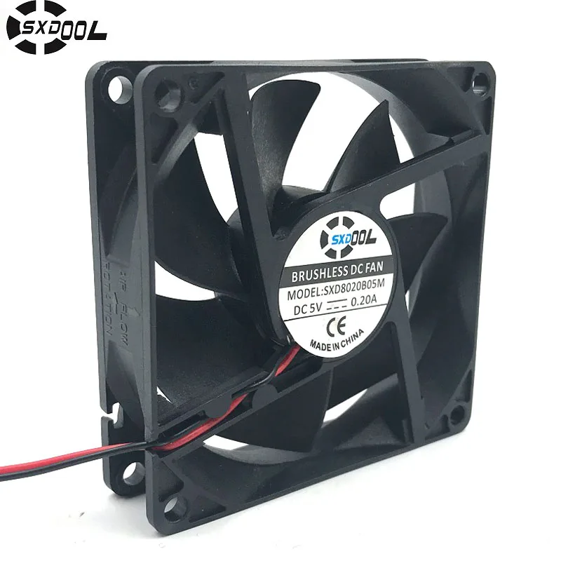 Оригинальный осевой вентилятор SXDOOL SXD8020B05M 80*80*20 мм DC5V 0,20a 2600 об/мин 27CFM 30DBA
Оригинальный осевой вентилятор SXDOOL SXD8020B05M 80*80*20 мм DC5V 0,20a 2600 об/мин 27CFM 30DBA