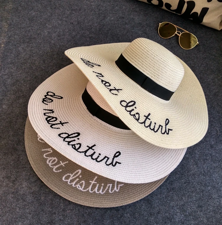 Cllikko Brand do not disturb wide brim floppy foldable sun hat summer hat for women beach straw hat ladies chapeu panama femme
Cllikko Brand do not disturb wide brim floppy foldable sun hat summer hat for women beach straw hat ladies chapeu panama femme