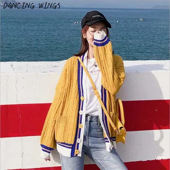 Autumn Winter Sweater Cardigan Casual Knitwear Short V Neck Women Twist Knitted Sweater Jacket Coat
Autumn Winter Sweater Cardigan Casual Knitwear Short V Neck Women Twist Knitted Sweater Jacket Coat