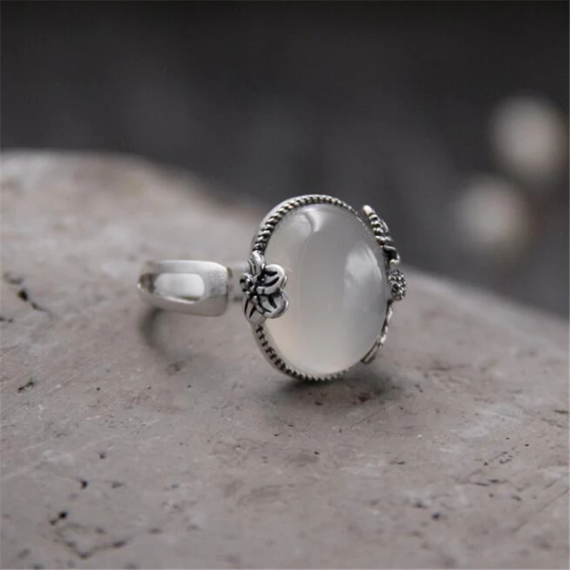 Adjustable Oval Natural Jade Band Fine Jewelry for Women Certificated 100% 925 Sterling Silver Flower Ring
Adjustable Oval Natural Jade Band Fine Jewelry for Women Certificated 100% 925 Sterling Silver Flower Ring