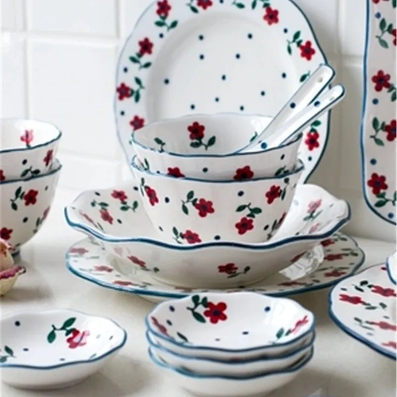 KINGLANG Japanese ceramic household dish set ceramic cutlery set plate bowl eat bowl set bowl
KINGLANG Japanese ceramic household dish set ceramic cutlery set plate bowl eat bowl set bowl