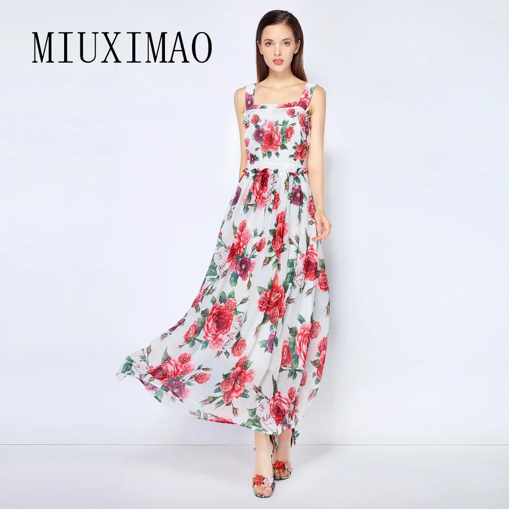 2018 Summer New Arrival A-Line Square Collar Sleeveless Spaghetti Strap Ruffles Elegant Print Ankle-Length Long Dress Women
2018 Summer New Arrival A-Line Square Collar Sleeveless Spaghetti Strap Ruffles Elegant Print Ankle-Length Long Dress Women