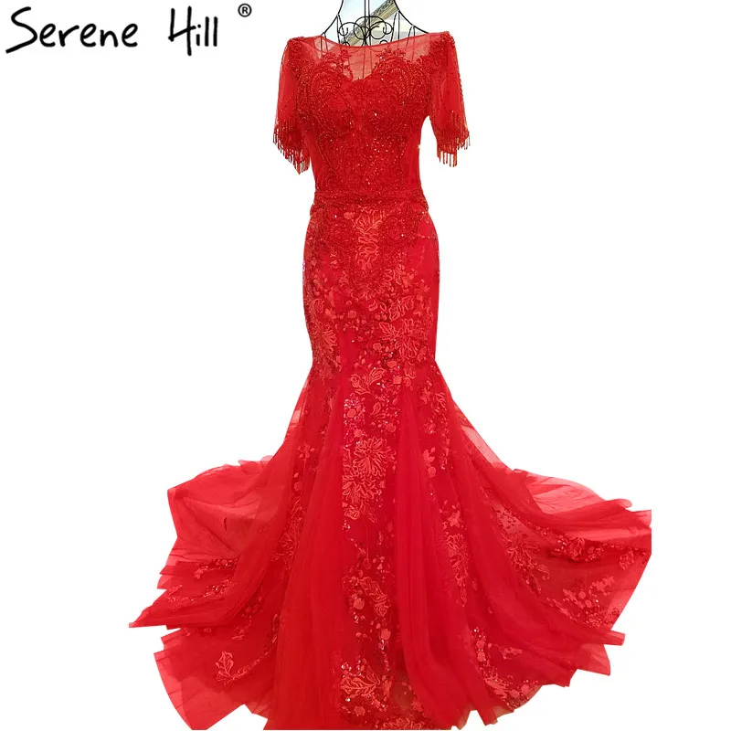 Luxury Sexy Slim Tulle Mermaid Evening Dress Long Red Beading Sequined Evening Party Robe De Soiree 2019 Real Photo
Luxury Sexy Slim Tulle Mermaid Evening Dress Long Red Beading Sequined Evening Party Robe De Soiree 2019 Real Photo