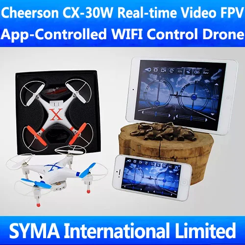 

Cheerson CX-30W Live Video FPV Android iPhone IOS App-Controlled WIFI Control GYRO RC Quadcopter With Camera VS Walkera QR W100S