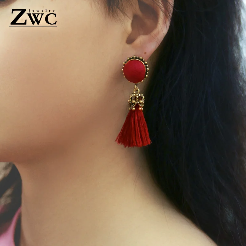 ZWC Small Tassel Earrings for Women Fashion Jewelry Bohemian Ball Statement Vintage Fringed Tiny Drop Earring Female Jewellery
ZWC Small Tassel Earrings for Women Fashion Jewelry Bohemian Ball Statement Vintage Fringed Tiny Drop Earring Female Jewellery