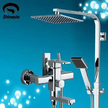 Chrome 8" Rainfall Shower Head Shower Set Faucet with Hand Shower Spray Mixer Tap Wall Mounted
Chrome 8" Rainfall Shower Head Shower Set Faucet with Hand Shower Spray Mixer Tap Wall Mounted