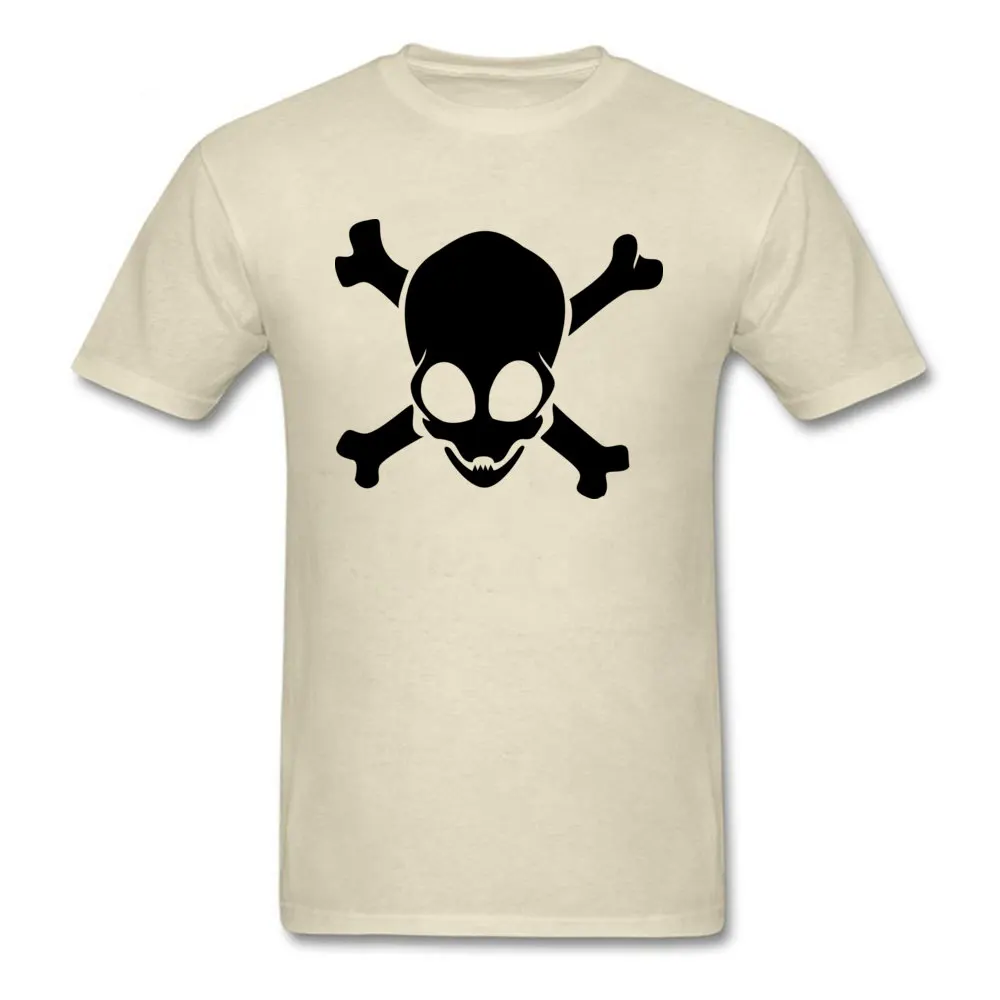 Tops Shirts Alien Crossbones April FOOL DAY 2018 Fashion Summer Short Sleeve Cotton O-Neck Mens T Shirt Summer T Shirts Alien Crossbones beige