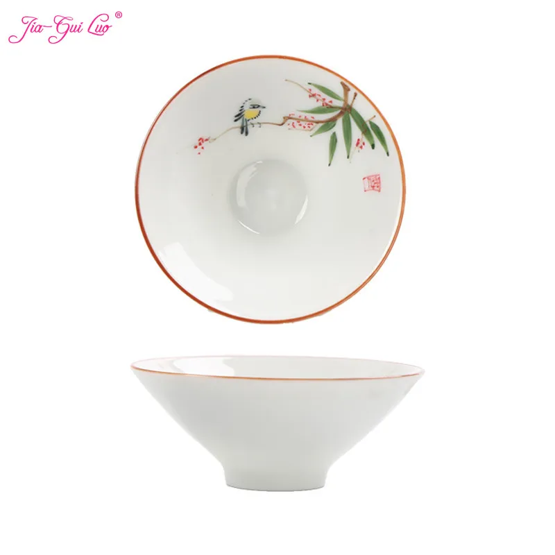 

Jia-gui luo 1 pcs Jingdezhen white porcelain hand-painted Chinese traditional painting Kung Fu teacup kitchenware