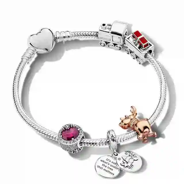 Kristie 100% 925 Sterling Silver ZT0199 Happy Christmas Bracelet Set Dazzling Snowflake Charm ROSE REINDEER CHARM Train
Kristie 100% 925 Sterling Silver ZT0199 Happy Christmas Bracelet Set Dazzling Snowflake Charm ROSE REINDEER CHARM Train