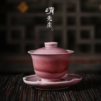 Pure handmade vegetarian red pink cover bowl large Jingdezhen teacup tea set ceramic kungfu white porcelain tea three cover bowl
Pure handmade vegetarian red pink cover bowl large Jingdezhen teacup tea set ceramic kungfu white porcelain tea three cover bowl