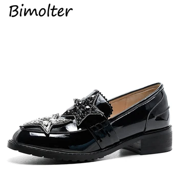 Bimolter Genuine Leather Shoes Women Crystal Decoration Luxury European Design Pumps Round Toe Black Luxury Thick Heels LCEB013
Bimolter Genuine Leather Shoes Women Crystal Decoration Luxury European Design Pumps Round Toe Black Luxury Thick Heels LCEB013