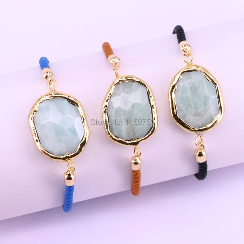 8Pcs natural amazon stone connector beads With Adjustable Cotton Rope Chain Bracelet
8Pcs natural amazon stone connector beads With Adjustable Cotton Rope Chain Bracelet