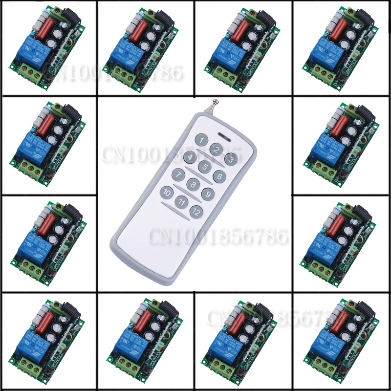 220V 1CH RF Wireless Remote Control Switch Light Lamp LED ON OFF 12Receivers Learning Code Output Adjusted
220V 1CH RF Wireless Remote Control Switch Light Lamp LED ON OFF 12Receivers Learning Code Output Adjusted