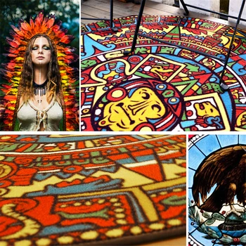 Retro Indian Amazing Colorful Maya totem Round Carpet Sofa Tea Table Carpet Bathroom Non-slip Mat Foot Yoga Bohemian Pad
Retro Indian Amazing Colorful Maya totem Round Carpet Sofa Tea Table Carpet Bathroom Non-slip Mat Foot Yoga Bohemian Pad