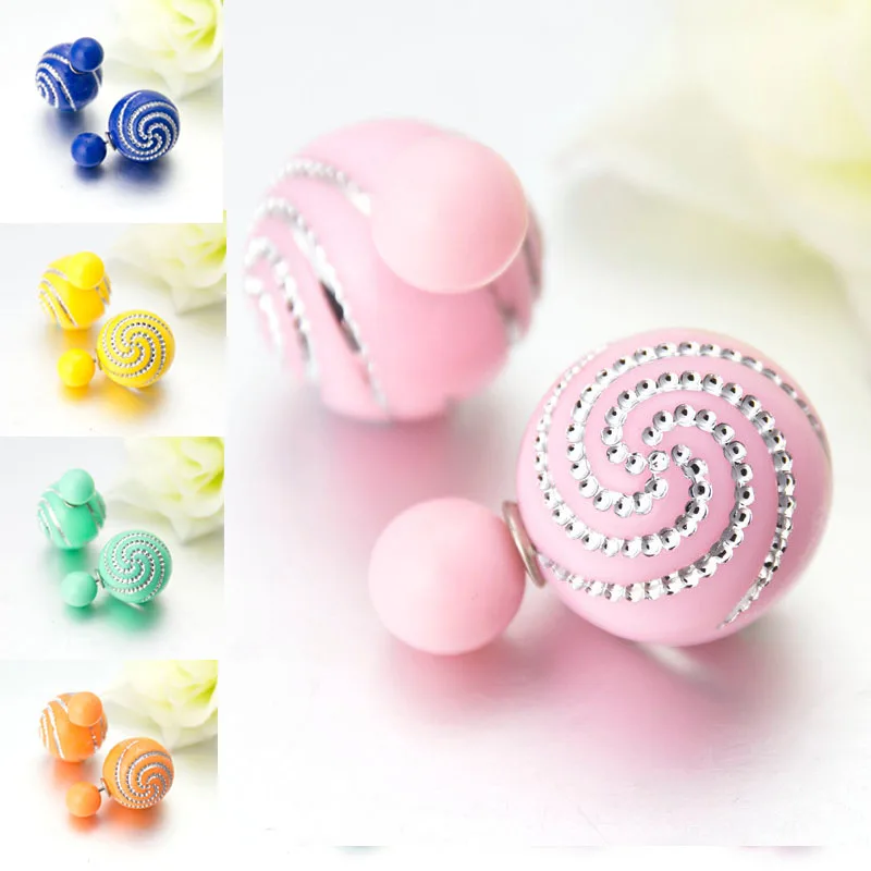 LNRRABC Hot Fashion Rhinestones Stud Earrings Charm Double Sided Two Ball Ear Stud Jewelry Gift For Women boucle d'oreille
LNRRABC Hot Fashion Rhinestones Stud Earrings Charm Double Sided Two Ball Ear Stud Jewelry Gift For Women boucle d'oreille