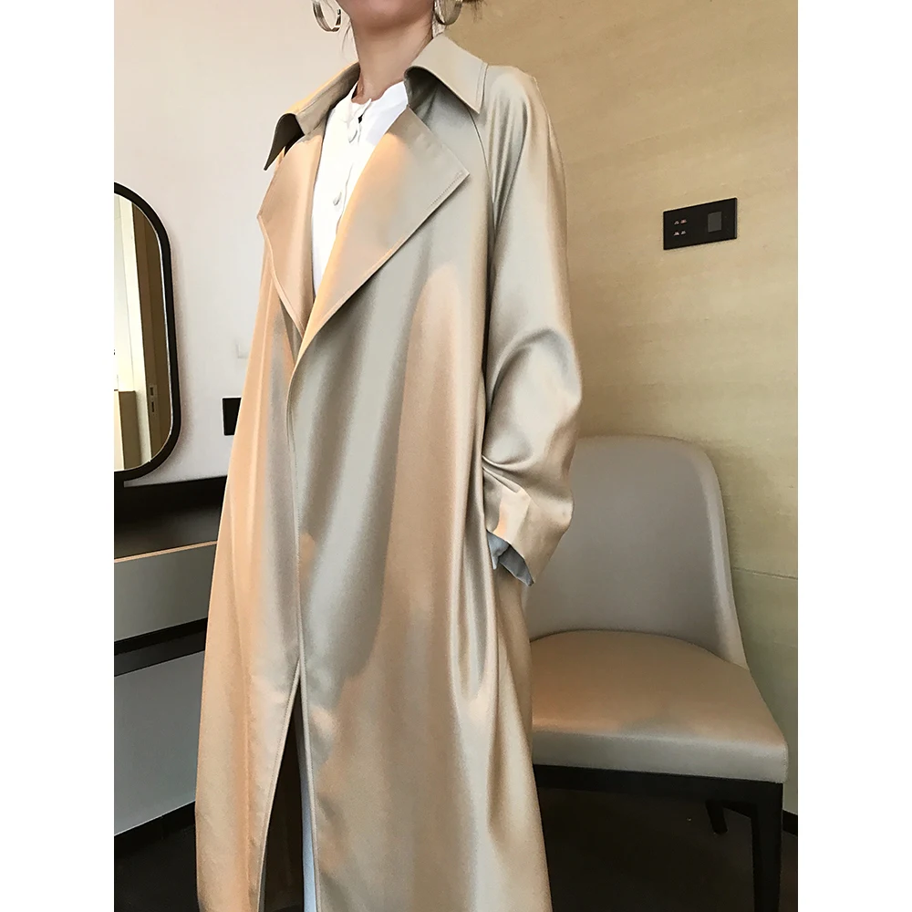 High quality lapel collar sashes new fashion trench coats cardigan solid color elegant waist with belt
High quality lapel collar sashes new fashion trench coats cardigan solid color elegant waist with belt