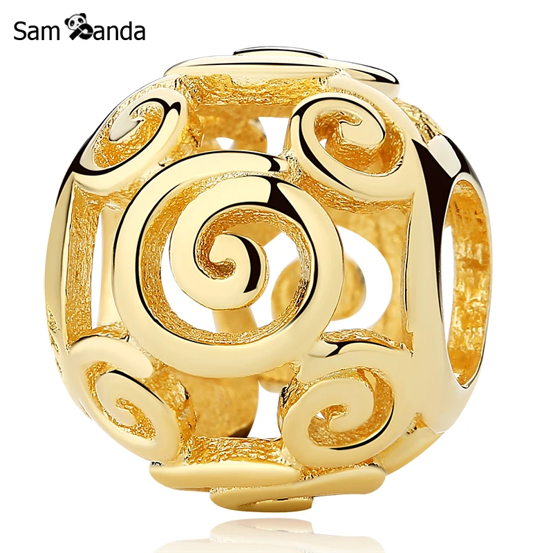 New Collection Authentic 925 Sterling Silver Charms Beads ESSENCE Gold Openwork Fit Pandora Bracelets Bangles Women DIY Jewelry
New Collection Authentic 925 Sterling Silver Charms Beads ESSENCE Gold Openwork Fit Pandora Bracelets Bangles Women DIY Jewelry