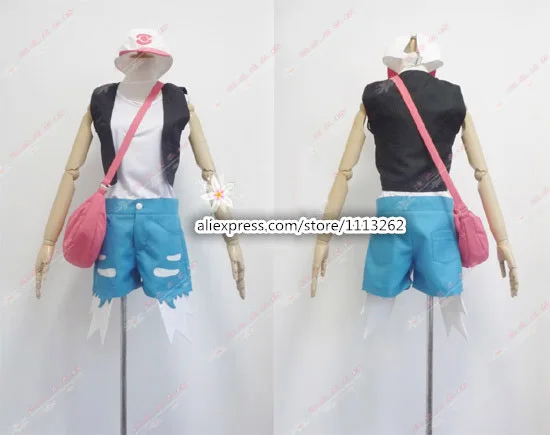 Free Shipping pokemon Black and White Versions Touko Cosplay Costume set with hat and bag
Free Shipping pokemon Black and White Versions Touko Cosplay Costume set with hat and bag