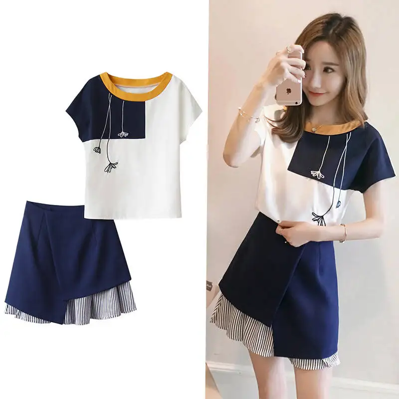 ICHOIX L-4XL 2 Piece skirt set Korean style plus size sets chiffon skirt 2 piece summer sets big size women 2 piece outfits
ICHOIX L-4XL 2 Piece skirt set Korean style plus size sets chiffon skirt 2 piece summer sets big size women 2 piece outfits
