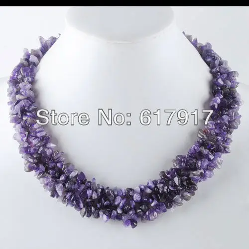 Free Shipping Jewelry 4x8mm Natural Amethysts Gem Stone Chip Beads Weave Necklace 17 1/2 Inches TH3070
Free Shipping Jewelry 4x8mm Natural Amethysts Gem Stone Chip Beads Weave Necklace 17 1/2 Inches TH3070
