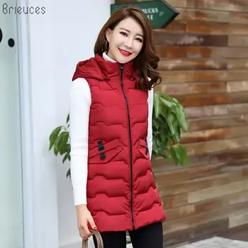 Br Fashion Autumn Winter Vest New Slim Hooded Jacket Long Sleeveless Parkas Casual Coat Plus Size OL Ladies Female Outwears
Br Fashion Autumn Winter Vest New Slim Hooded Jacket Long Sleeveless Parkas Casual Coat Plus Size OL Ladies Female Outwears
