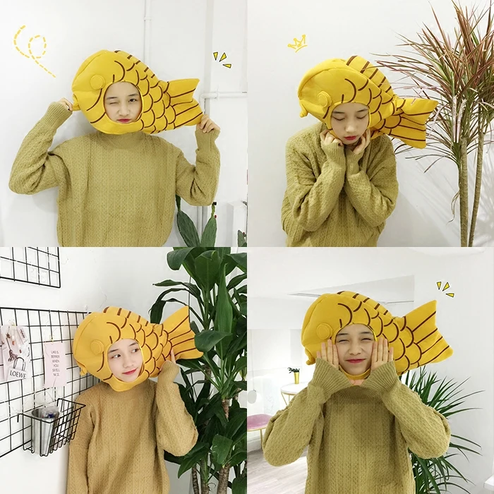 Candice guo! Super cute plush toy cartoon lovely gold fish soft head hat headgear Photo Props girl heart birthday Christmas gift
Candice guo! Super cute plush toy cartoon lovely gold fish soft head hat headgear Photo Props girl heart birthday Christmas gift