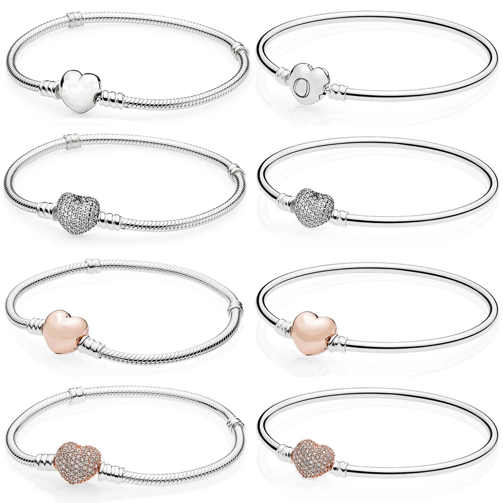 KAKANY 925 sterling silver sleek minimalist heart-shaped basic bracelet Fit popular Bracelet original DIY jewelry
KAKANY 925 sterling silver sleek minimalist heart-shaped basic bracelet Fit popular Bracelet original DIY jewelry