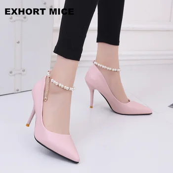 2018 Women Shoes Pointed Toe Pumps Dress Shoes High Heels Boat Shoes Wedding Shoes tenis feminino 9.5cm Square heel Nightclub
2018 Women Shoes Pointed Toe Pumps Dress Shoes High Heels Boat Shoes Wedding Shoes tenis feminino 9.5cm Square heel Nightclub