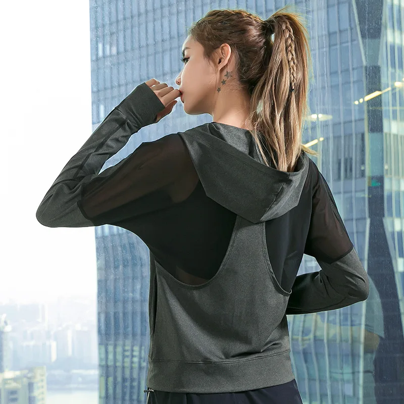 Polyester Beautiful back long sleeve jacket fast dry loose large size gauze blouse running gym sports jacket Fitness Shirts
Polyester Beautiful back long sleeve jacket fast dry loose large size gauze blouse running gym sports jacket Fitness Shirts