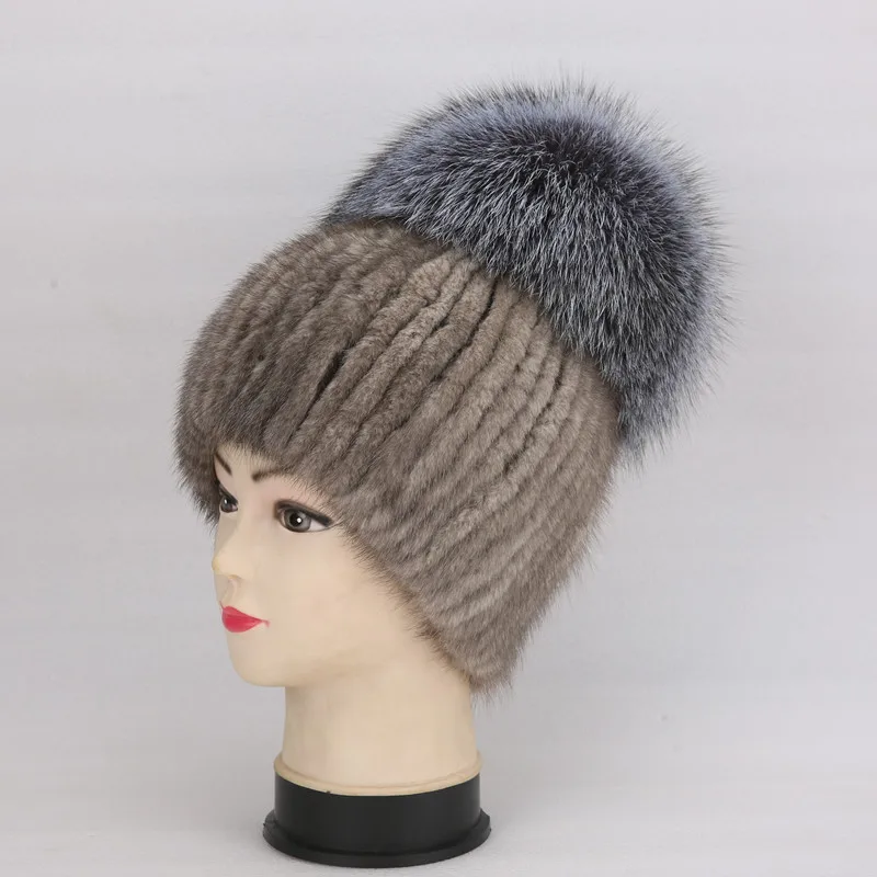 New Style Gourd Shape Cap Winter Hat For Women Natural Mink Fur Cap With High Quality Fox Fur On The Top Real Natural Color
New Style Gourd Shape Cap Winter Hat For Women Natural Mink Fur Cap With High Quality Fox Fur On The Top Real Natural Color