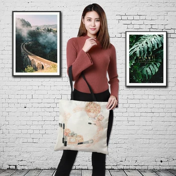 Customization Cosmetic Painted bag Women Large Linen Shopping Bag Handbag Bag Women Shoulder Cloth Pouch Travel make-up bag
Customization Cosmetic Painted bag Women Large Linen Shopping Bag Handbag Bag Women Shoulder Cloth Pouch Travel make-up bag